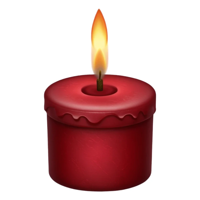 Dark red velvet candle sticker
