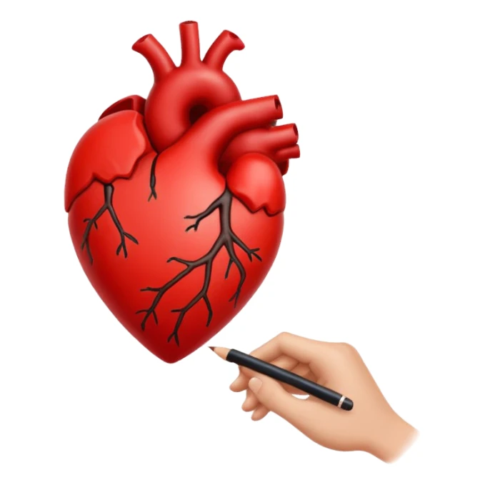hand  draw heart sticker