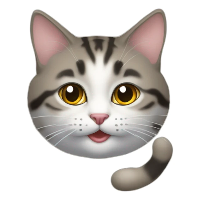 Soris dans la bouche d'un chat sticker