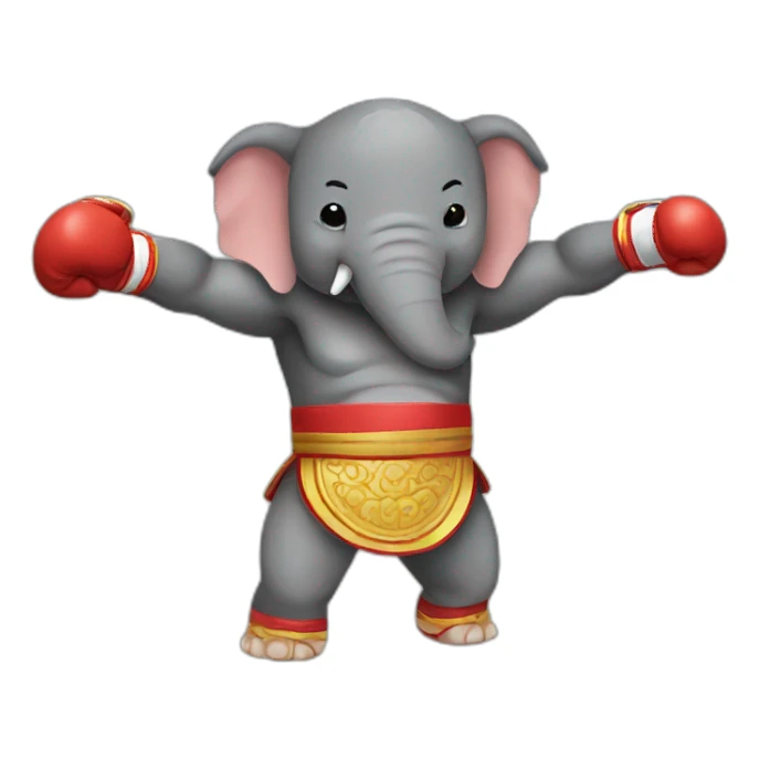 Asian Elephant muay thai  sticker