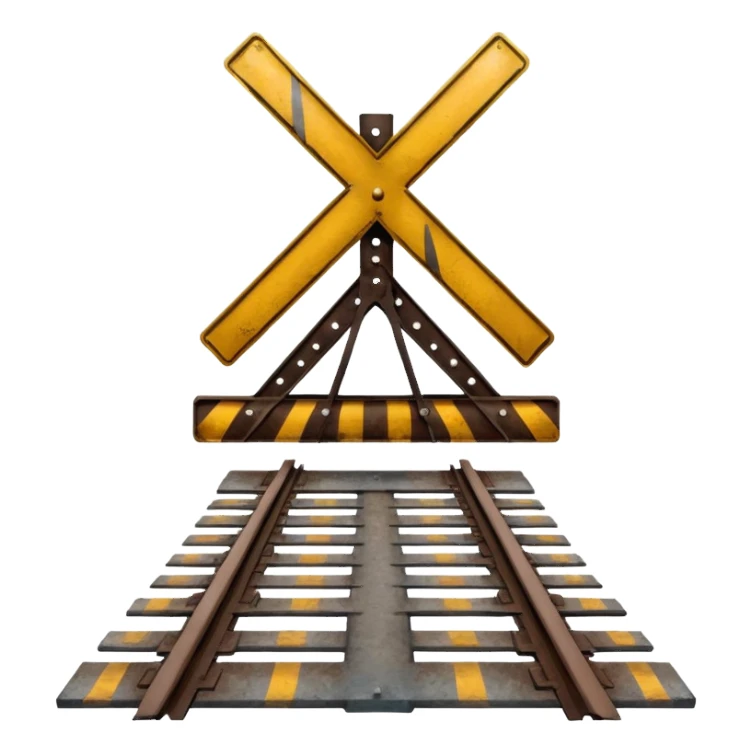 Railroad crossing  sticker