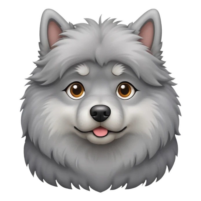 Gray dog sticker