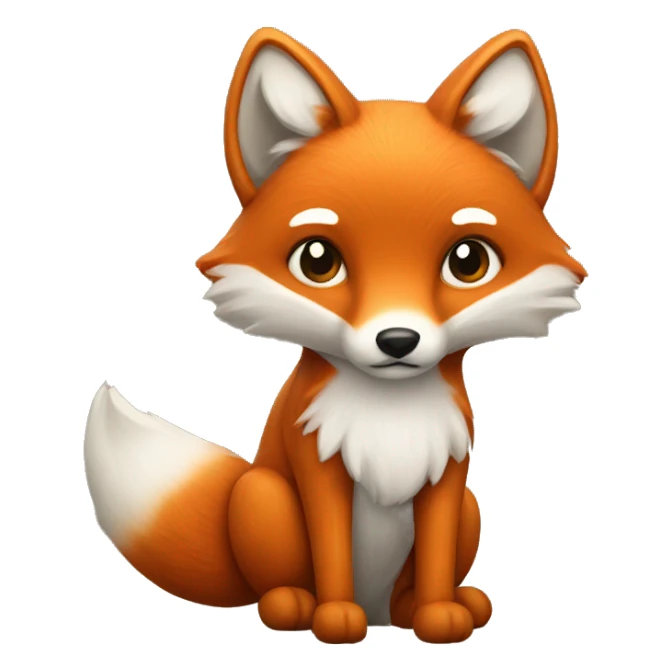Fox with fluffy tail sticker
