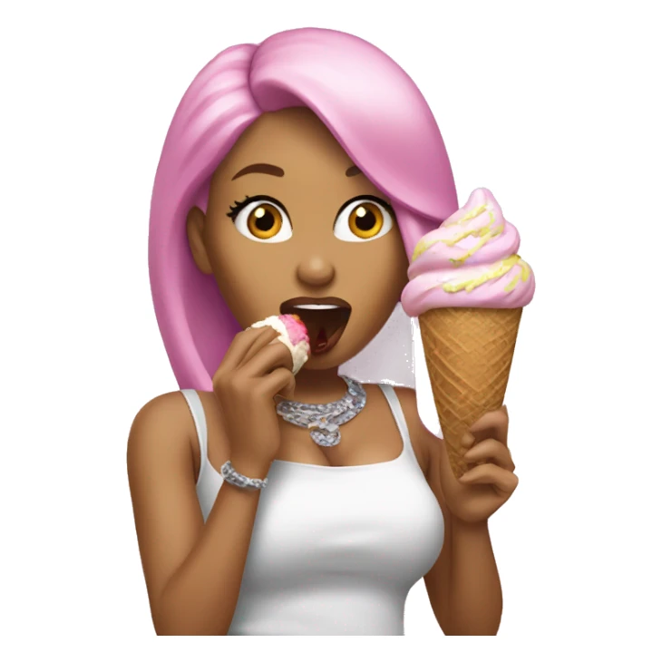 Nicki minaj eating icecream sticker