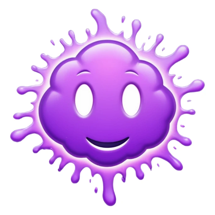 purple plasma splatter without a face sticker