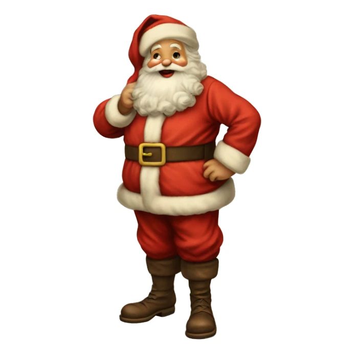 old fashioned santa clause full body vintage  sticker