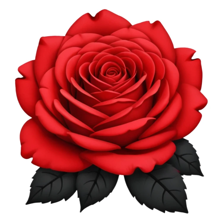 red and black  mix rose sticker