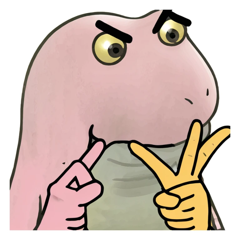 pink middle finger with yellow nails sticker