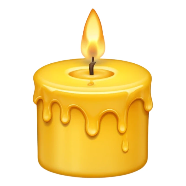 Candle dripping wax sticker