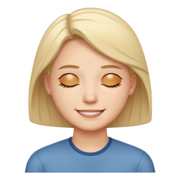 A ⭐ SMILE SOFTLY EYES CLOSED sticker