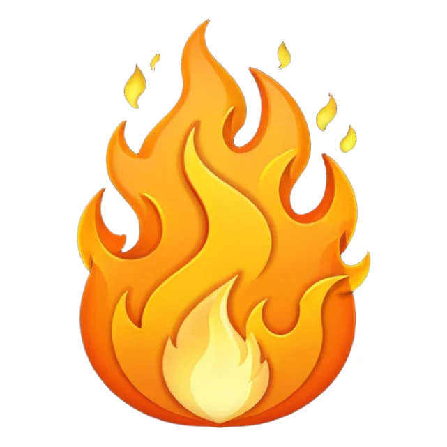 simple fire icon sticker