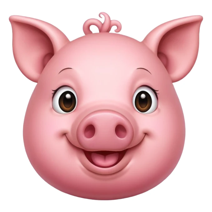 smiling pig sticker