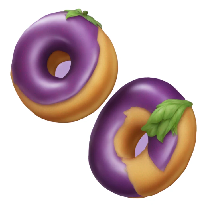 Eggplant in a donut sticker