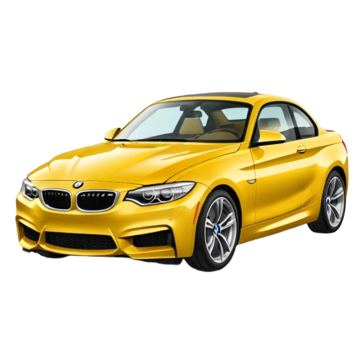 yellow BMW car sticker