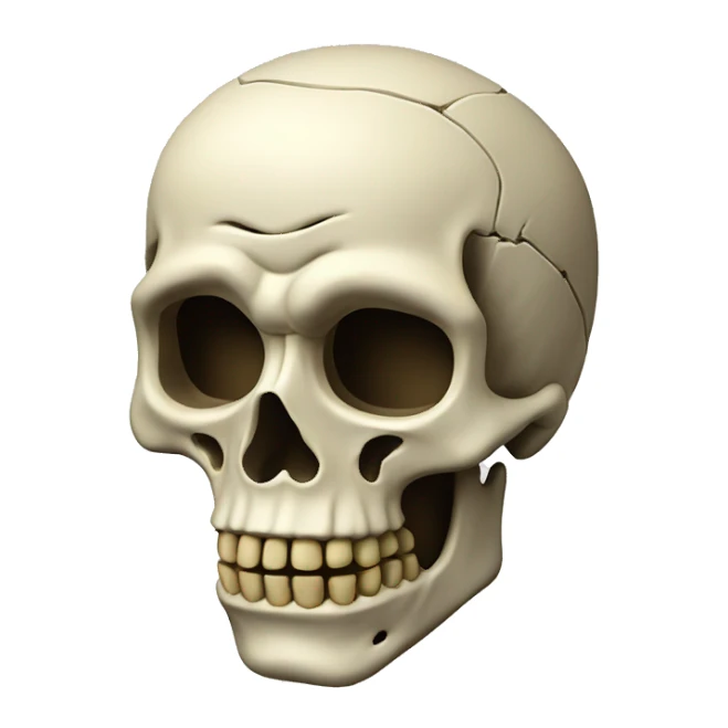 Coolen skeleton head der gruselig ist  sticker