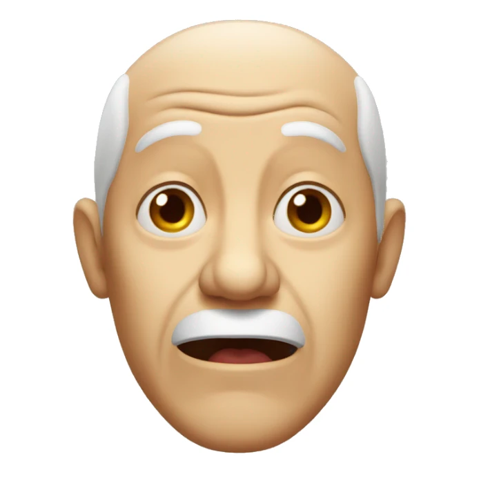 shocked bald old man sticker