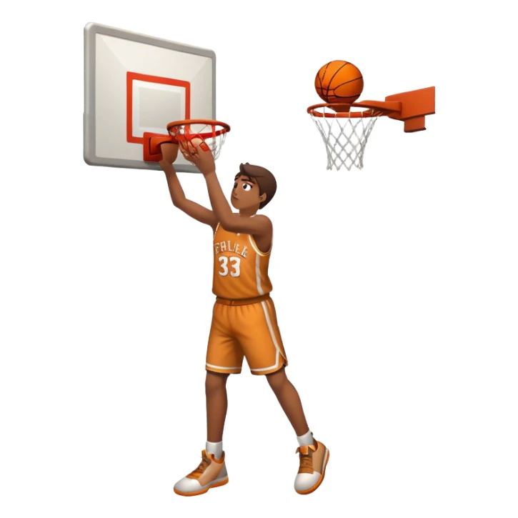 Shooting bricks into basketball hoop sticker