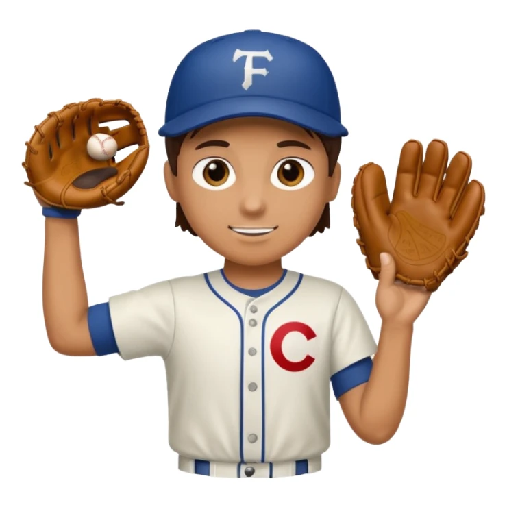 Person abruptly catching a ball sticker