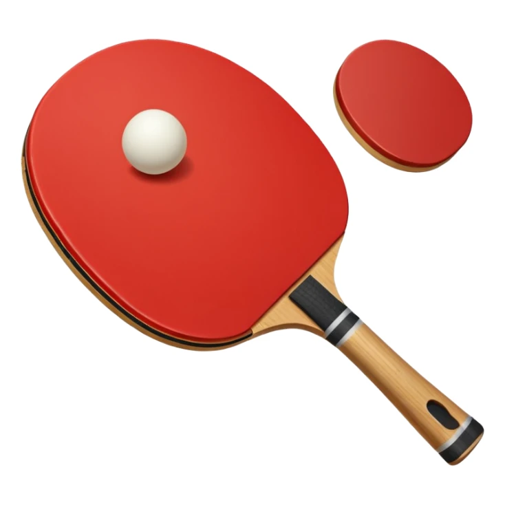 red Ping-Pong racket sticker