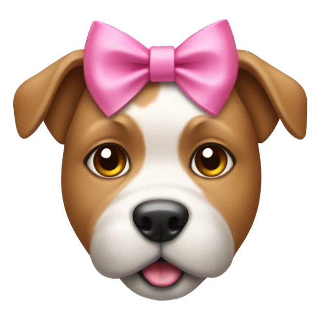 Dog with a pink bow sticker