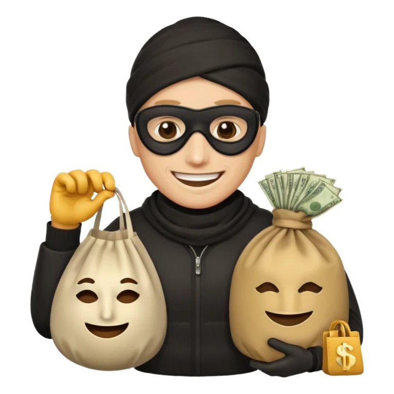 The bitlife robber emoji sticker