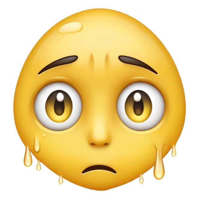 Sad emoji with tears sticker