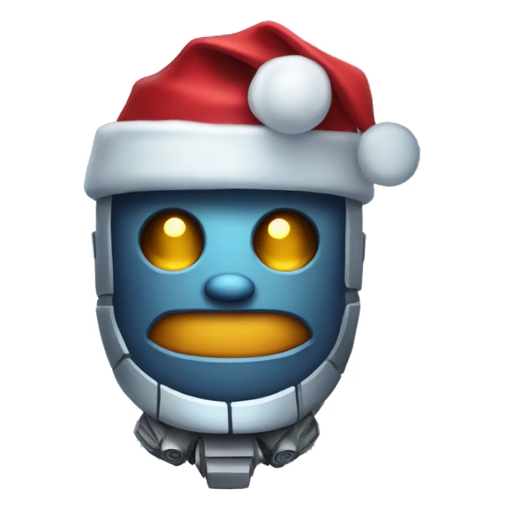 Robot Santa in night time  sticker