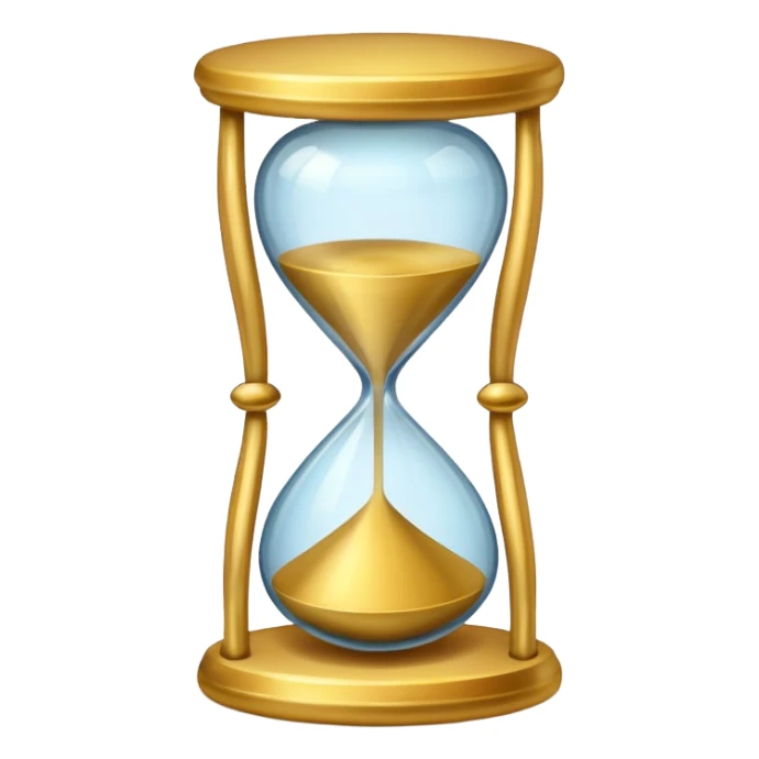 a mix between two emojis - hourglass morphing into checkmark  sticker