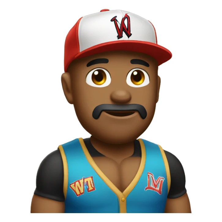 peepo with WWE baseball cap sticker