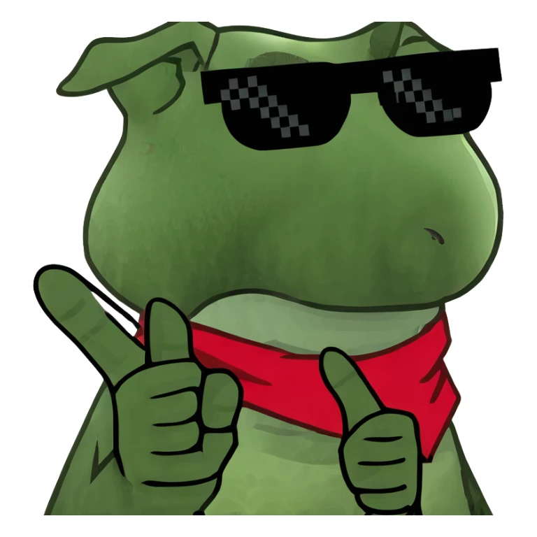 Dog holding up middle finger sticker