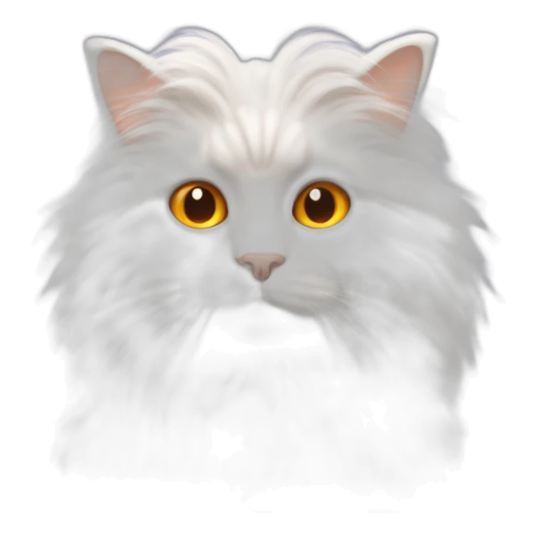 angora cat with orange car sticker