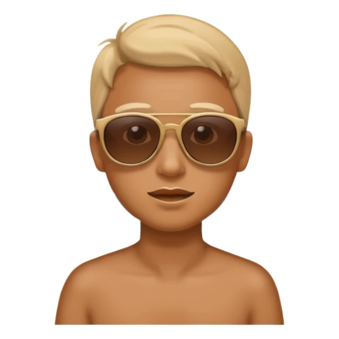 Someone listening to a speaker at the beach. sticker