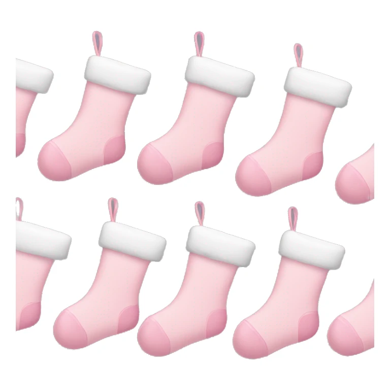 Three light pink Christmas stockings  sticker