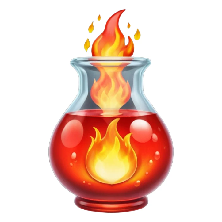 Red health potion, flame sticker