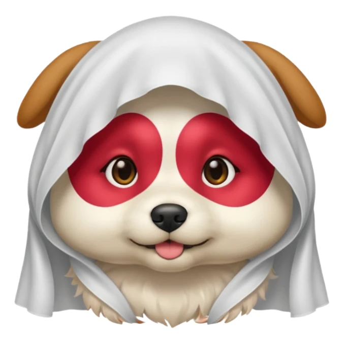 dog in white veil  sticker