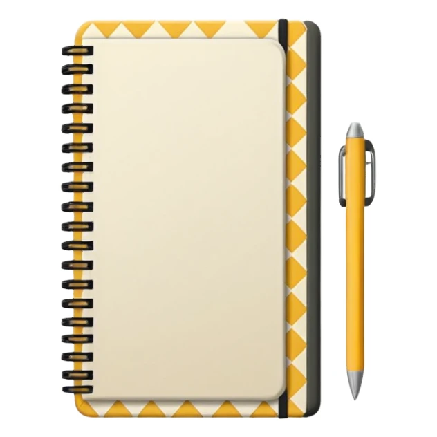 patterned notebook sticker