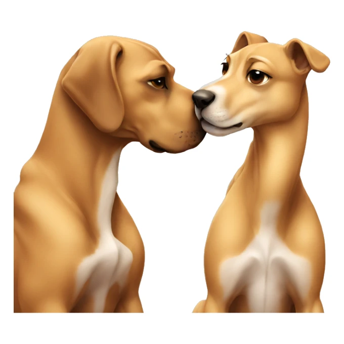 Dog kiss camel  sticker