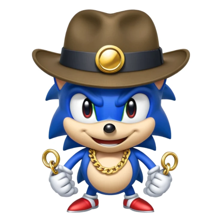 Gangster sonic the hedgehog sticker