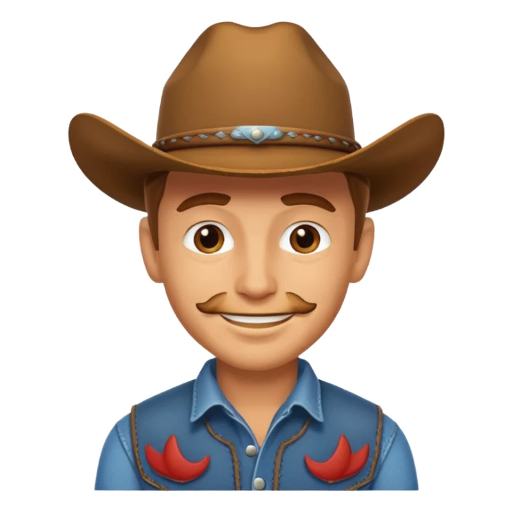 cowboy smirking sticker