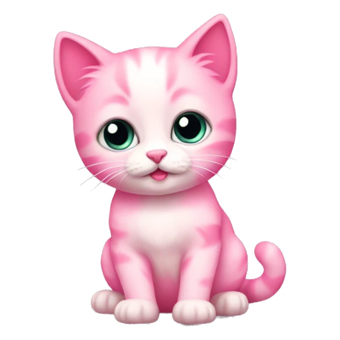 pink kitten sticker