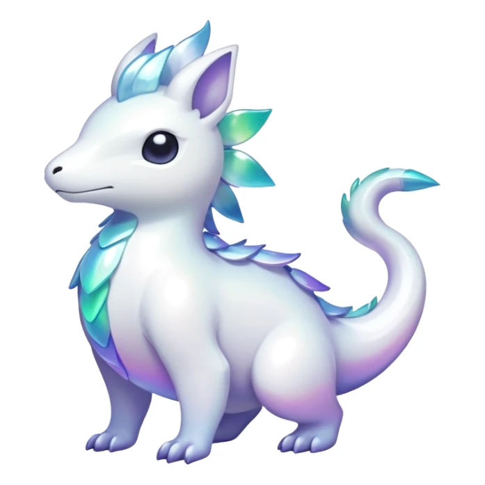  Iridescent white pale fakemon-creature  sticker