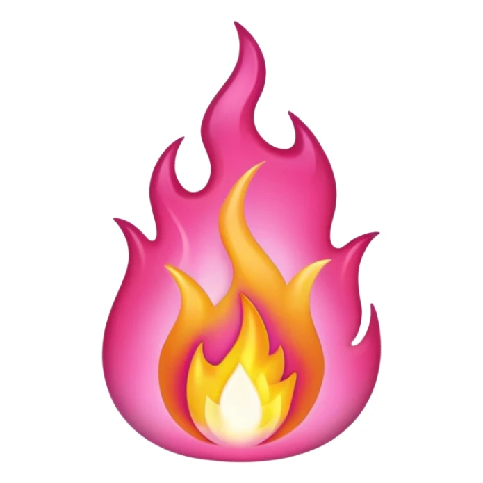Pink flame sticker