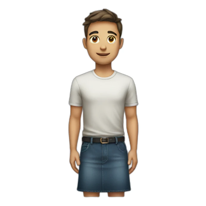 Cute guy in skirt sticker