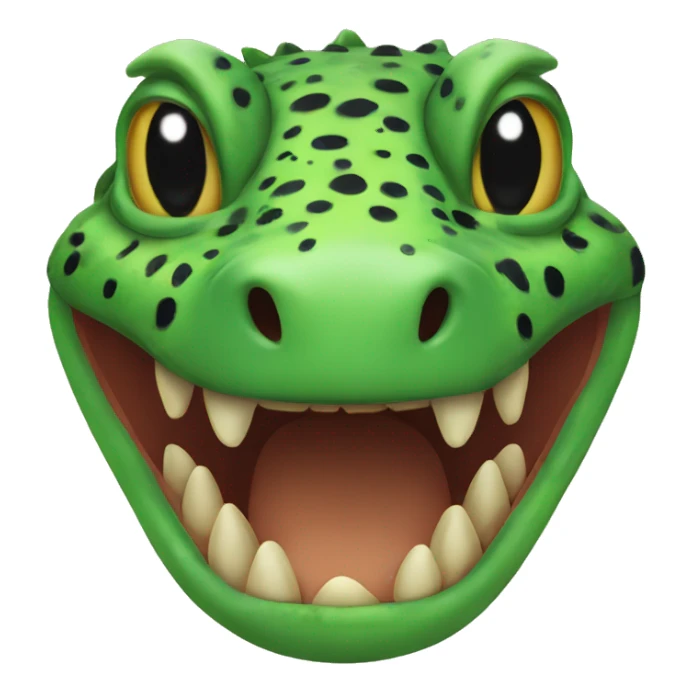 Green Gila Monster Face Big Chin sticker