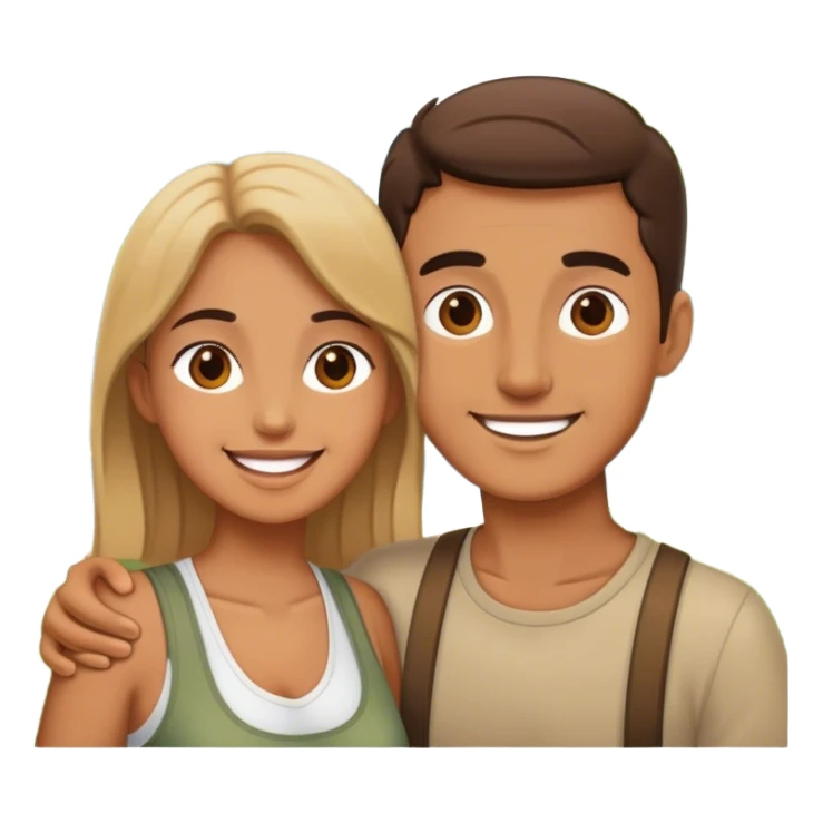 happy couple enjoying outdoors sticker