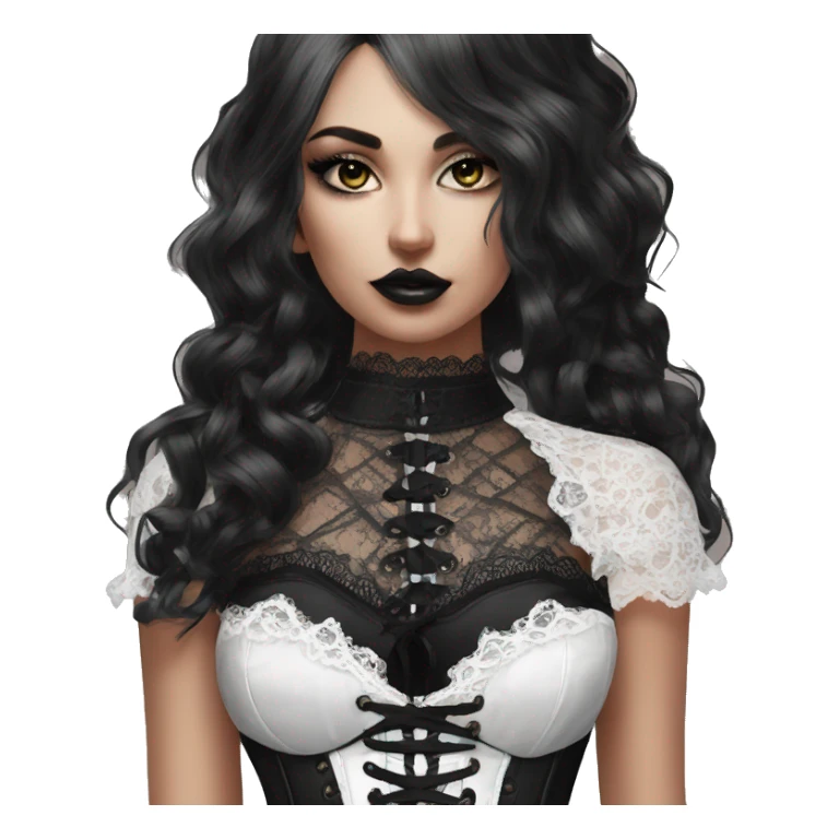 gothic lace corset black sticker