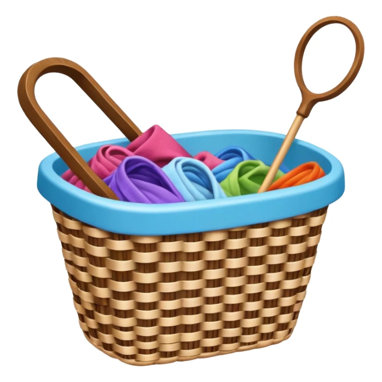 Laundry basket with magic wand sticker