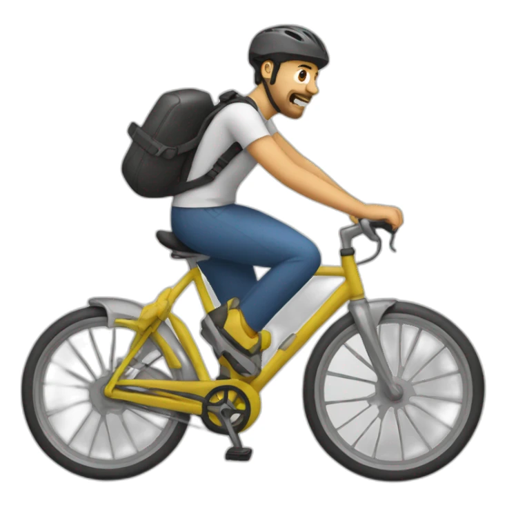 chat qui pédale un velo sticker