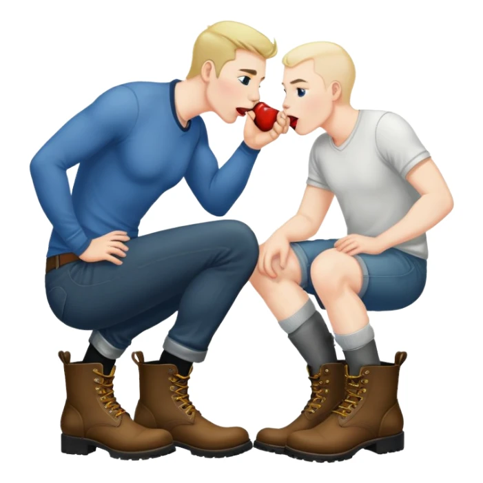 man licking another mans boots sticker