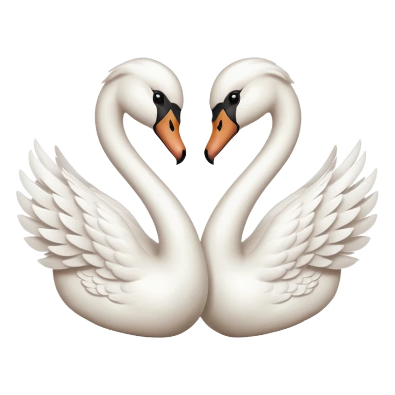 Two swan making a heart 💗 sticker